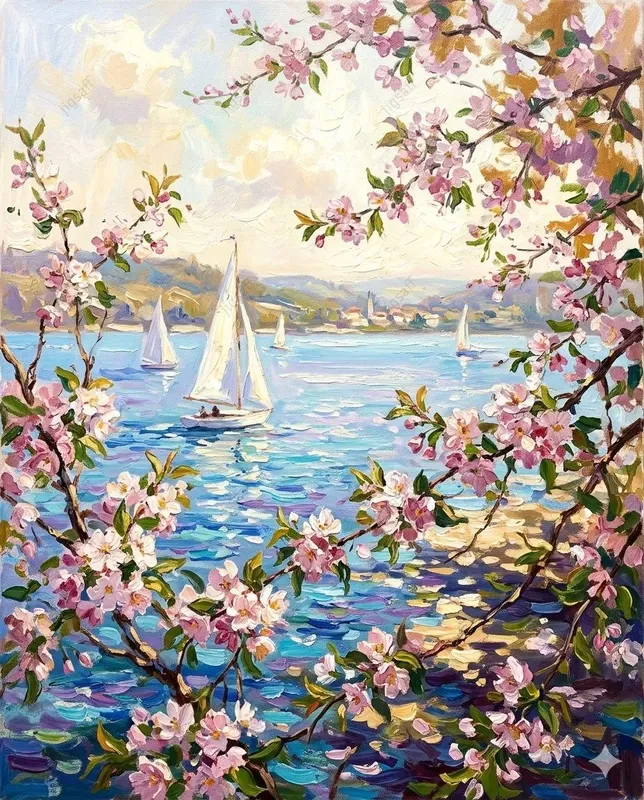 French Impressionist Garden Oil Art