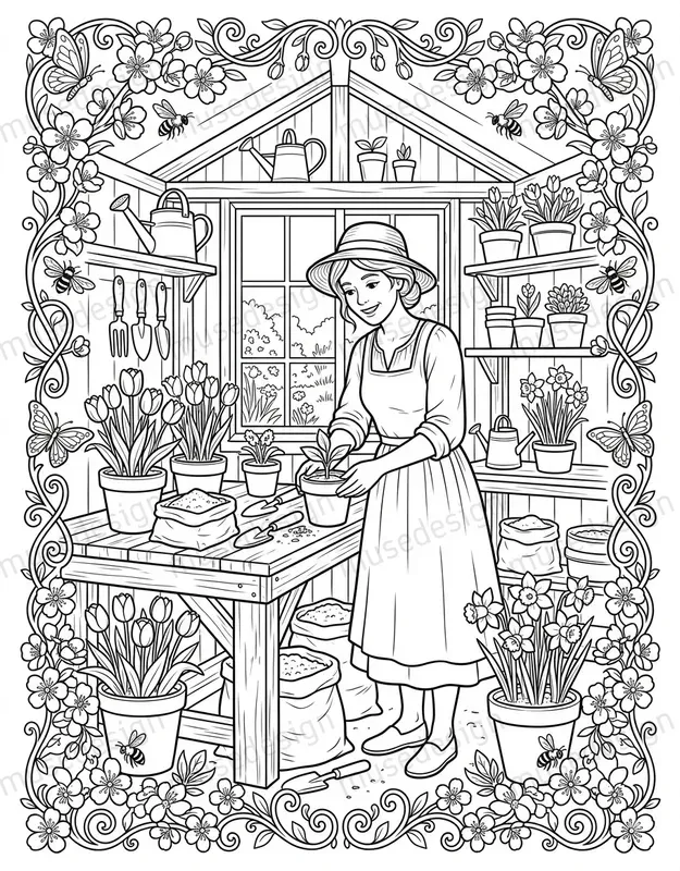 Cozy Seasons KDP Coloring Pages