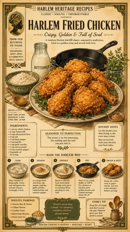 Harlem Food Recipe Book Infographics