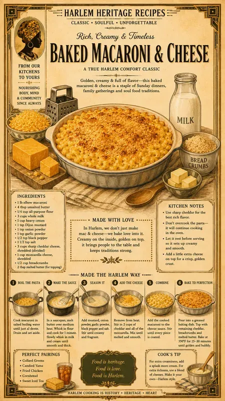 Harlem Food Recipe Book Infographics