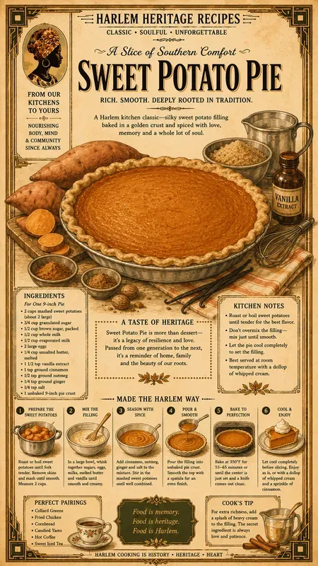 Harlem Food Recipe Book Infographics
