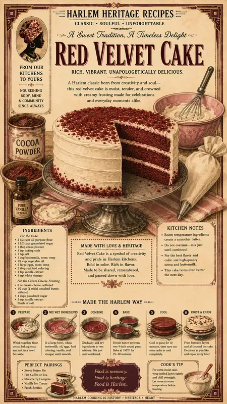Harlem Food Recipe Book Infographics