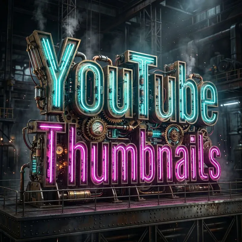 Industrial Neon Typography Artworks