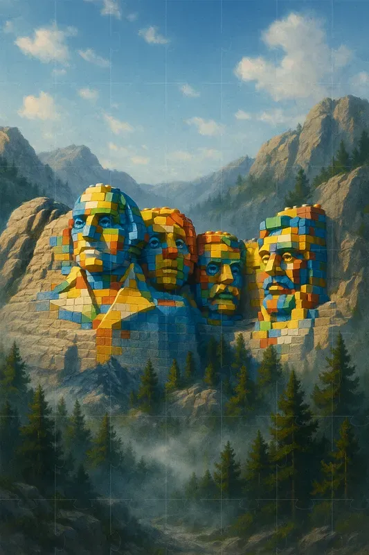 Lego Iconic Statue Cinematic Renders