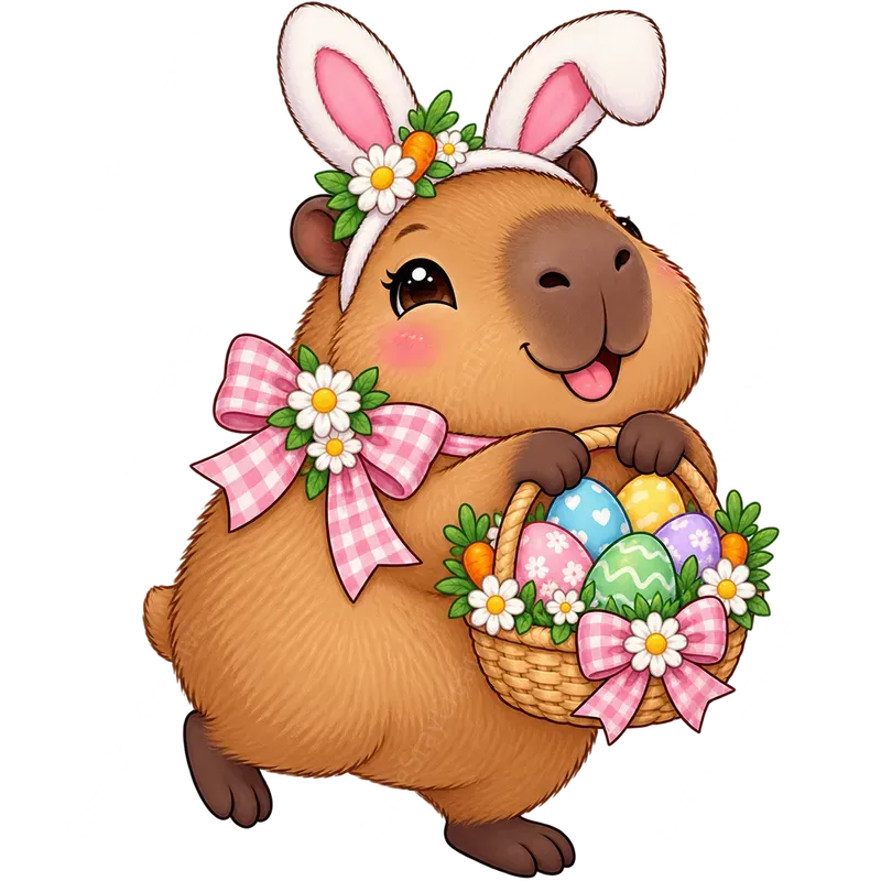 Cute Seasonal Capybara Tshirts Png