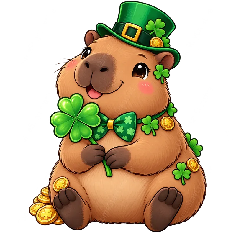 Cute Seasonal Capybara Tshirts Png