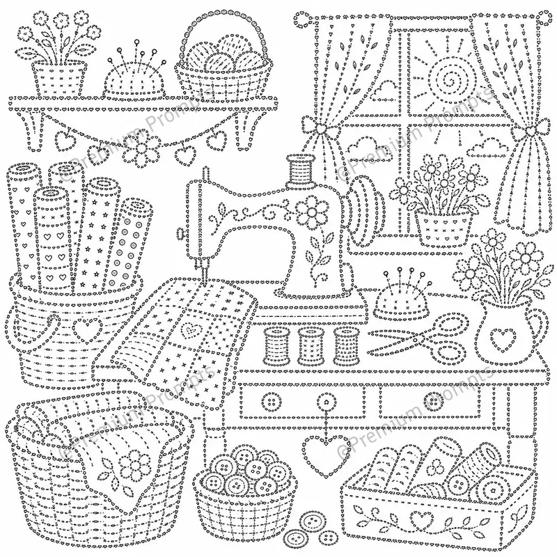 Creative Line Tracing Coloring Book Pages