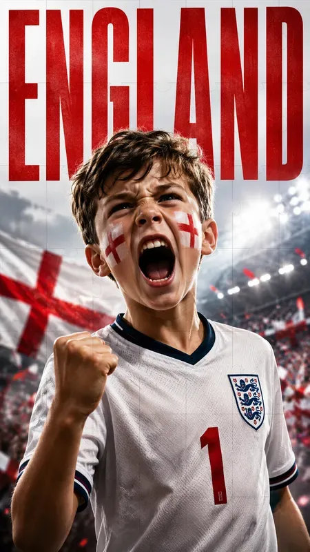 Football Fan Portrait Poster Sports