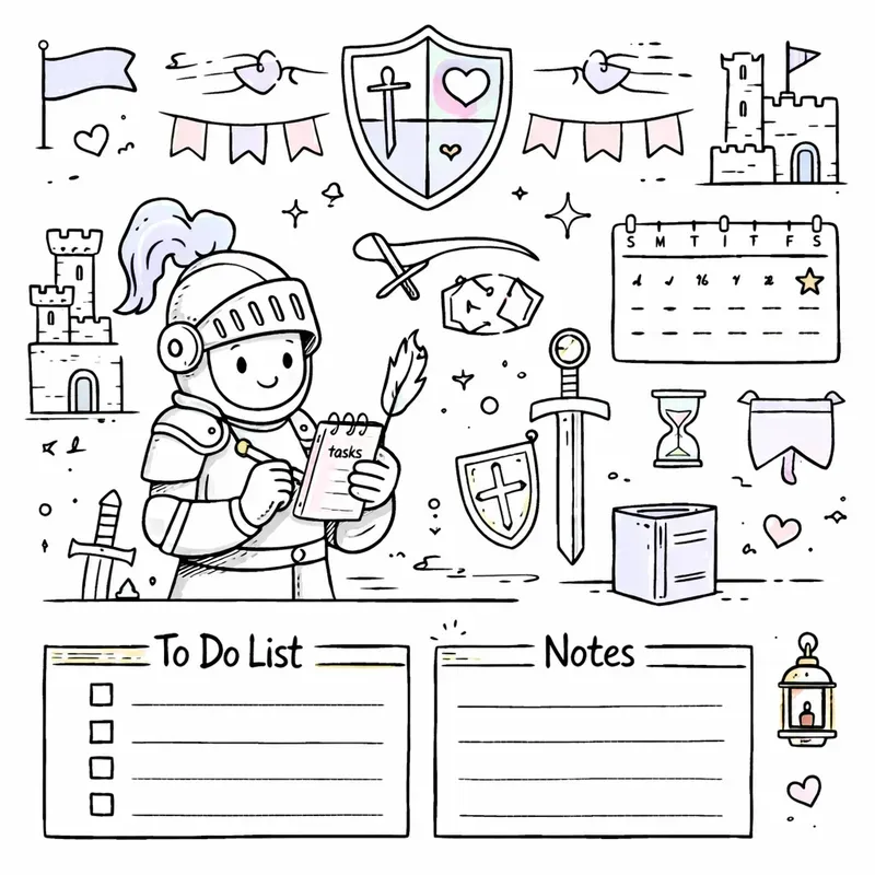 Minimal Weekly Planner Doodle Pack Sets