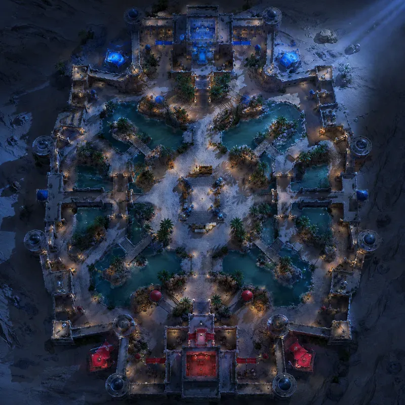 Top Down Tactical Desert Fortresses