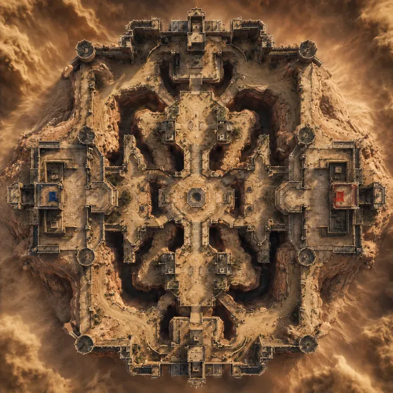 Top Down Tactical Desert Fortresses