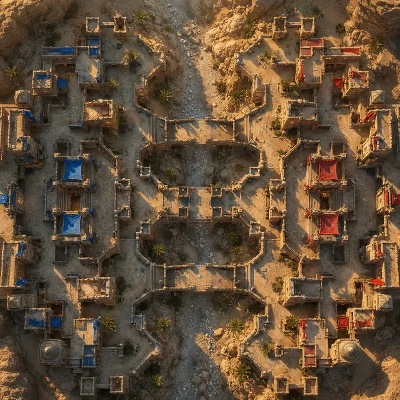 Top Down Tactical Desert Fortresses