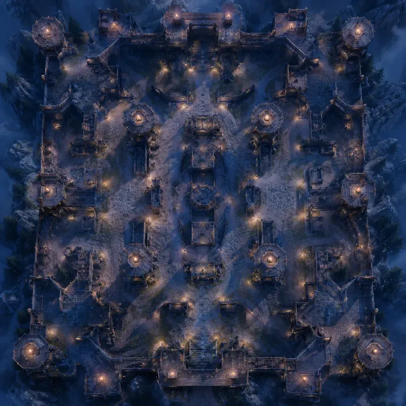 Top Down Tactical Desert Fortresses