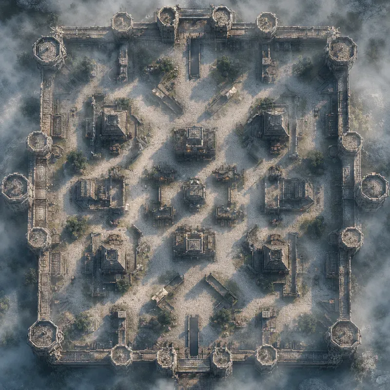 Top Down Tactical Desert Fortresses