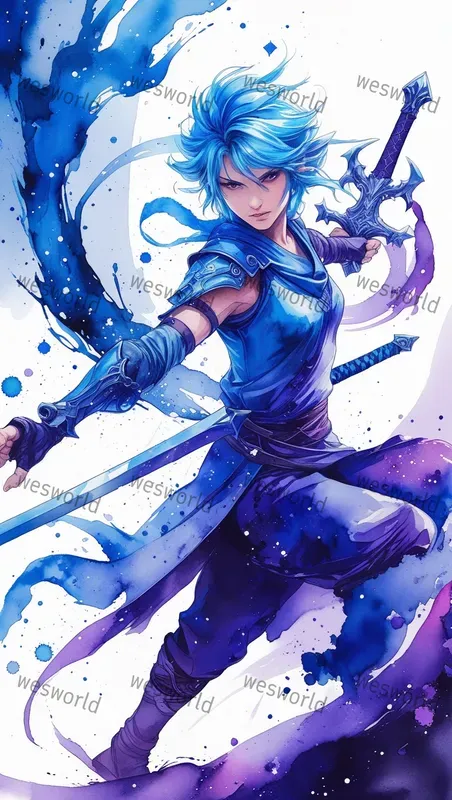 Watercolor Splash Fantasy Vibrant Art