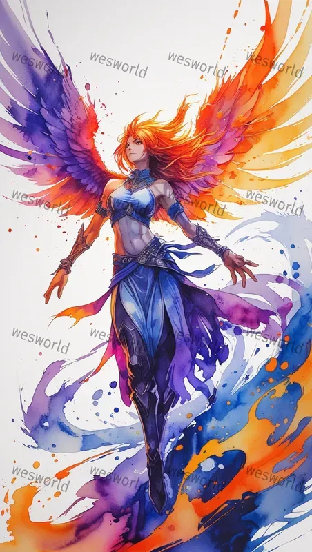 Watercolor Splash Fantasy Vibrant Art