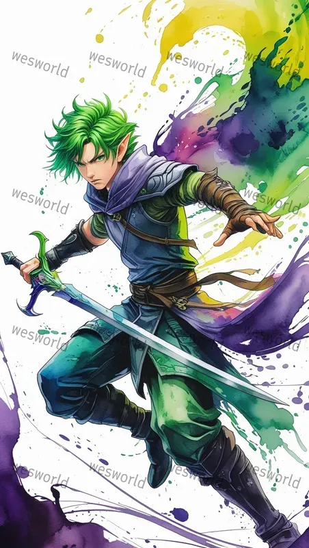 Watercolor Splash Fantasy Vibrant Art