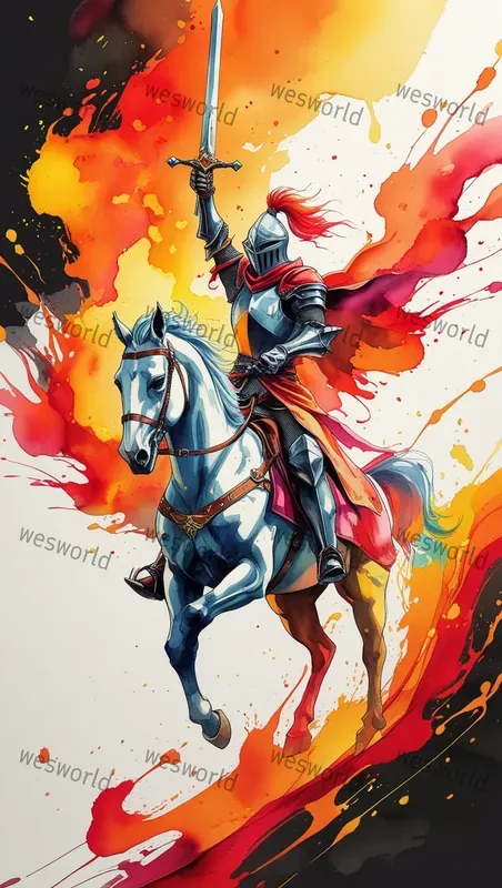 Watercolor Splash Fantasy Vibrant Art