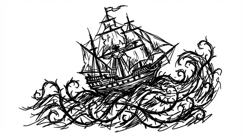 Detailed Gothic Line Art Sketches