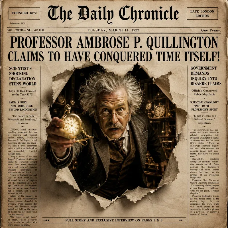 Vintage Newspaper Hero Portraits