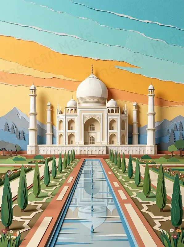 Papercraft Travel Poster Art