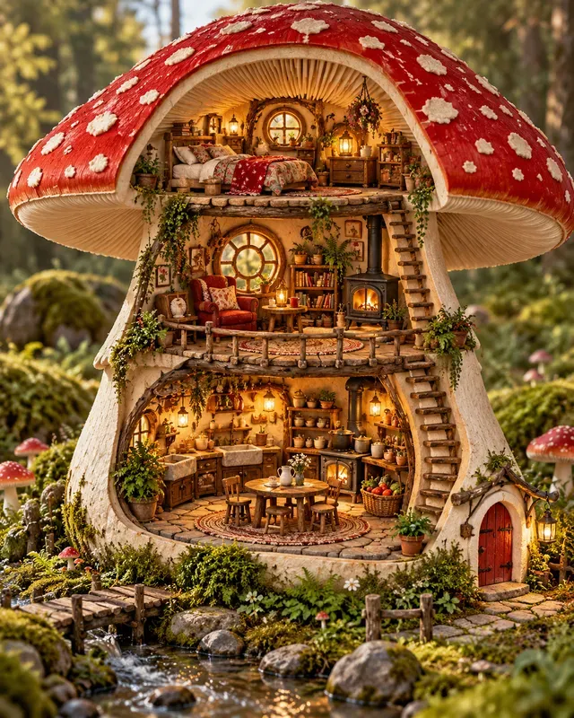 Mushroom House Cross Sections