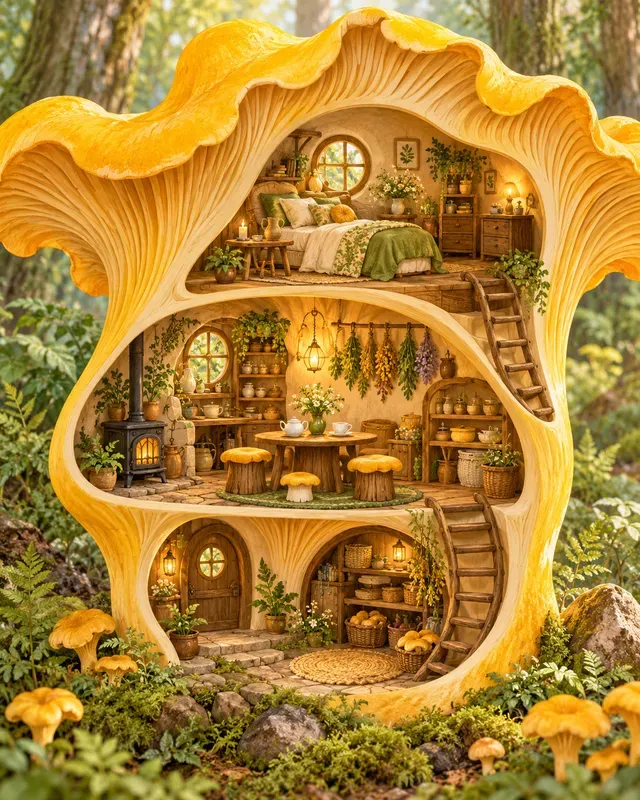 Mushroom House Cross Sections