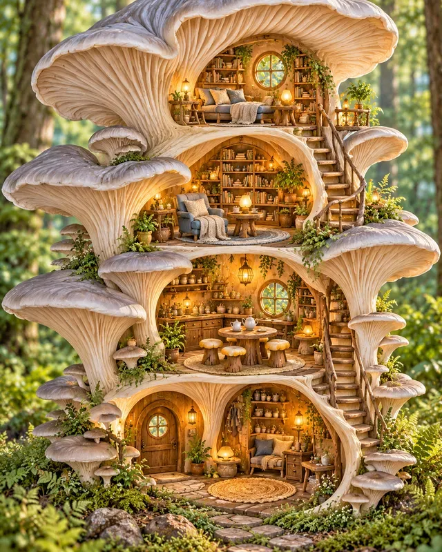 Mushroom House Cross Sections