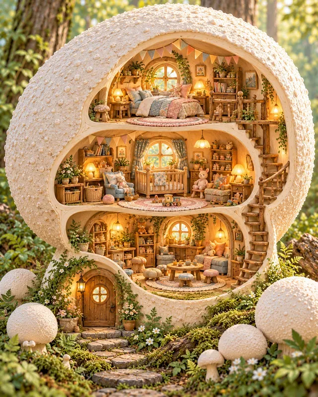 Mushroom House Cross Sections