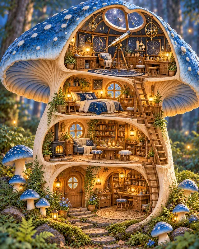 Mushroom House Cross Sections