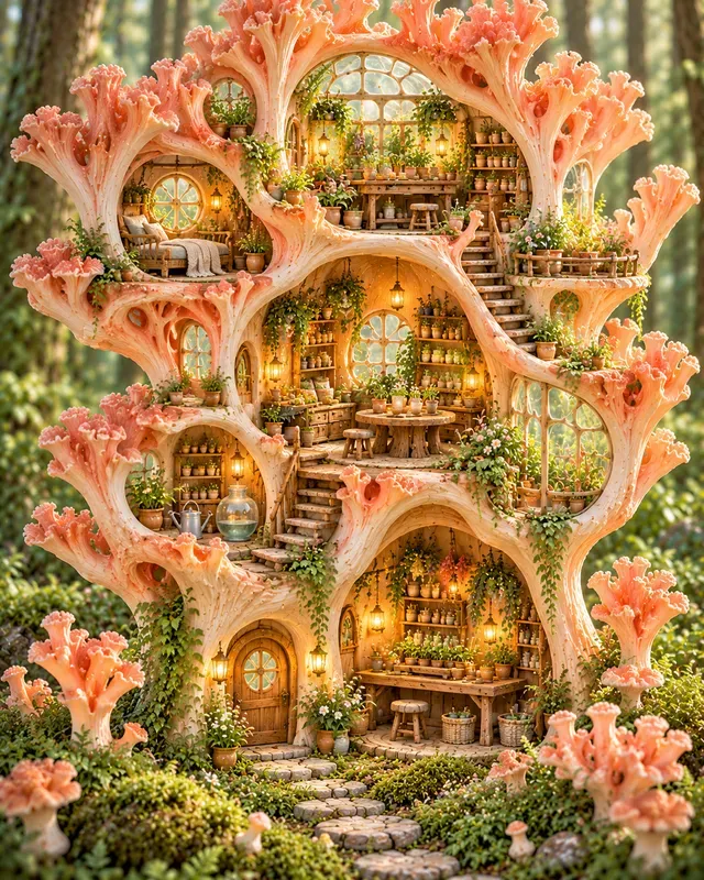 Mushroom House Cross Sections