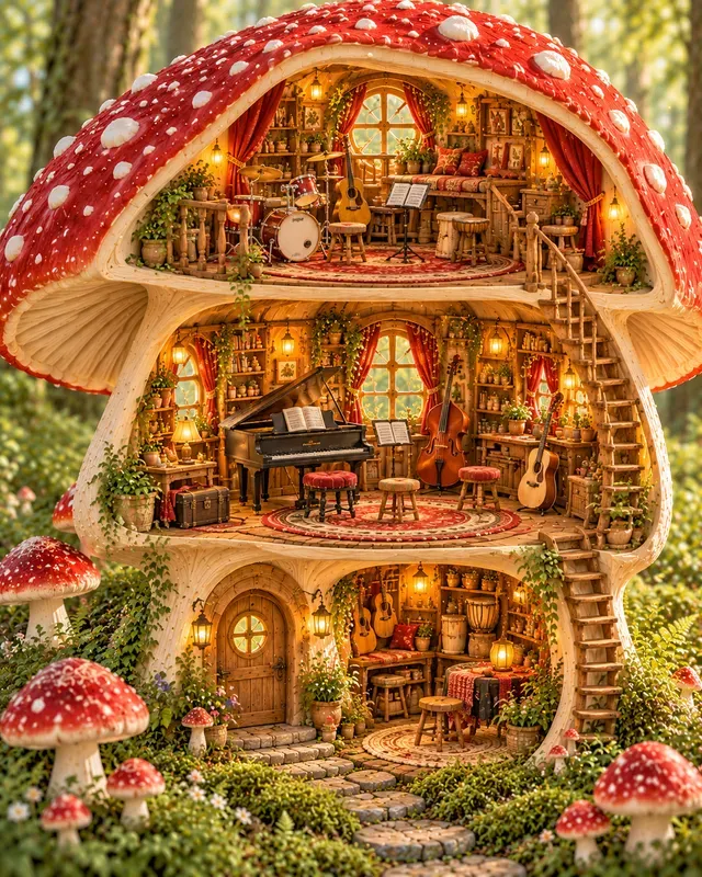 Mushroom House Cross Sections