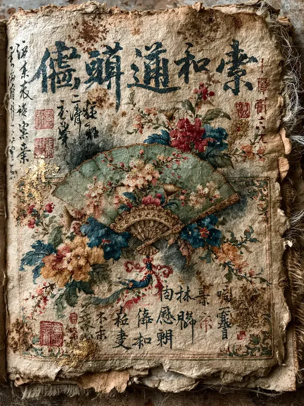 Vintage Chinese Journal Pages