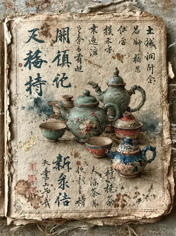 Vintage Chinese Journal Pages