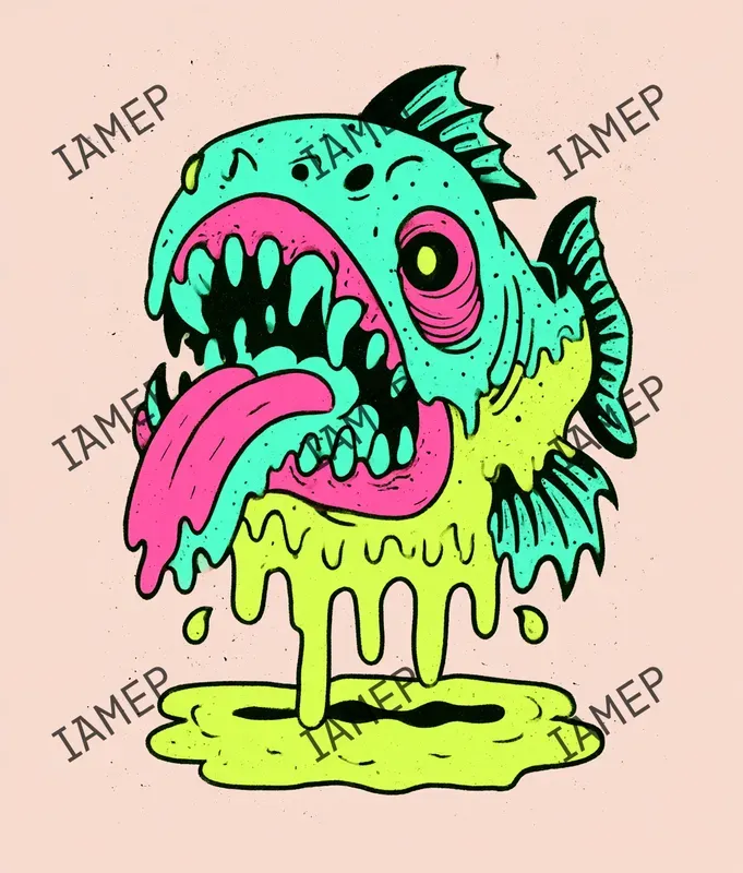 Neon Punk Cartoon Characters