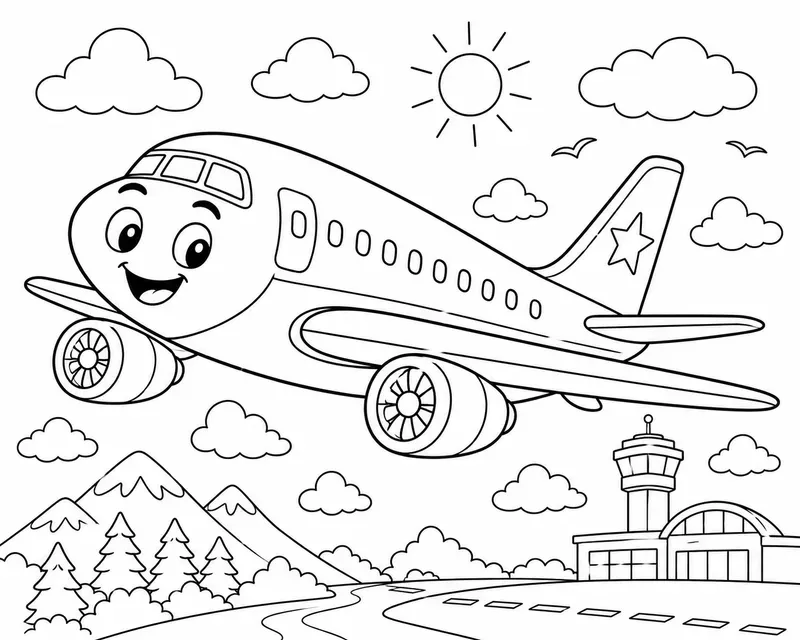 Vehicle Coloring Book Pages