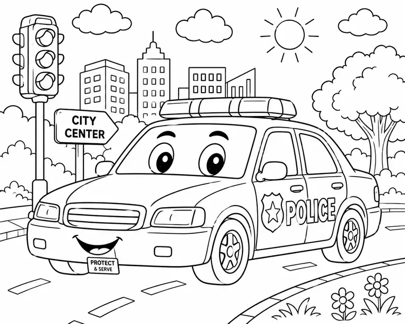 Vehicle Coloring Book Pages