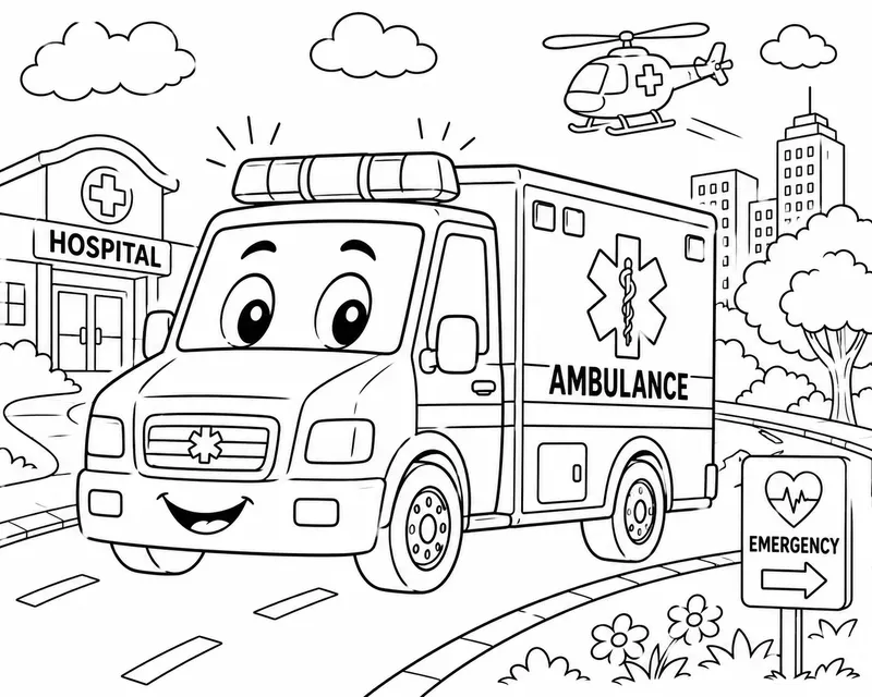 Vehicle Coloring Book Pages