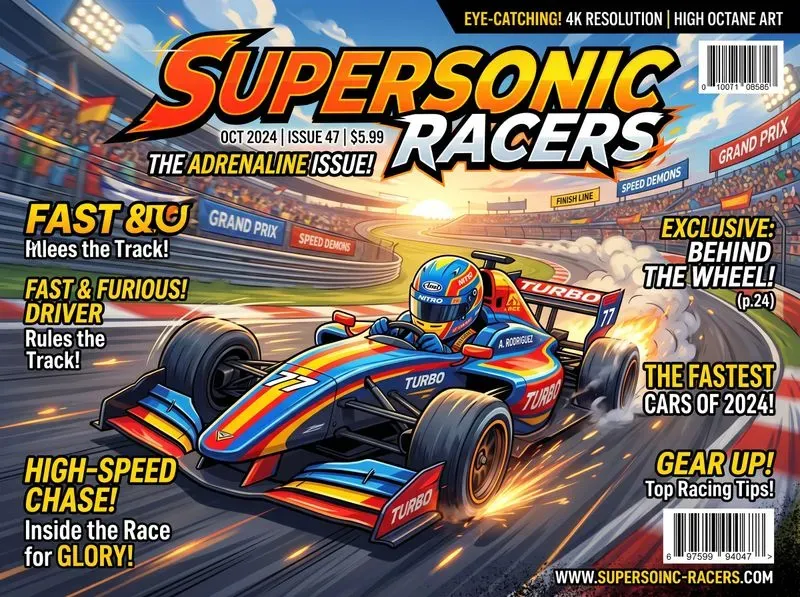 Cartoon Comic Book Cover Generator