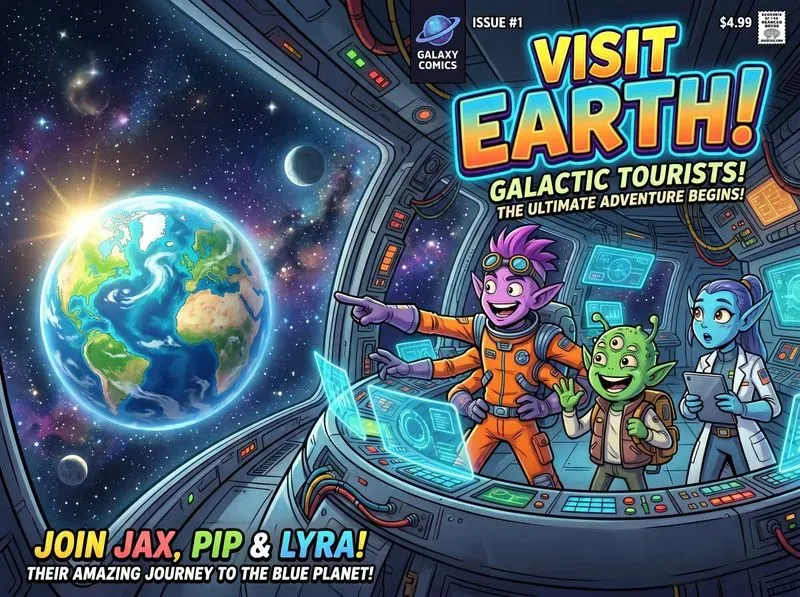 Cartoon Comic Book Cover Generator