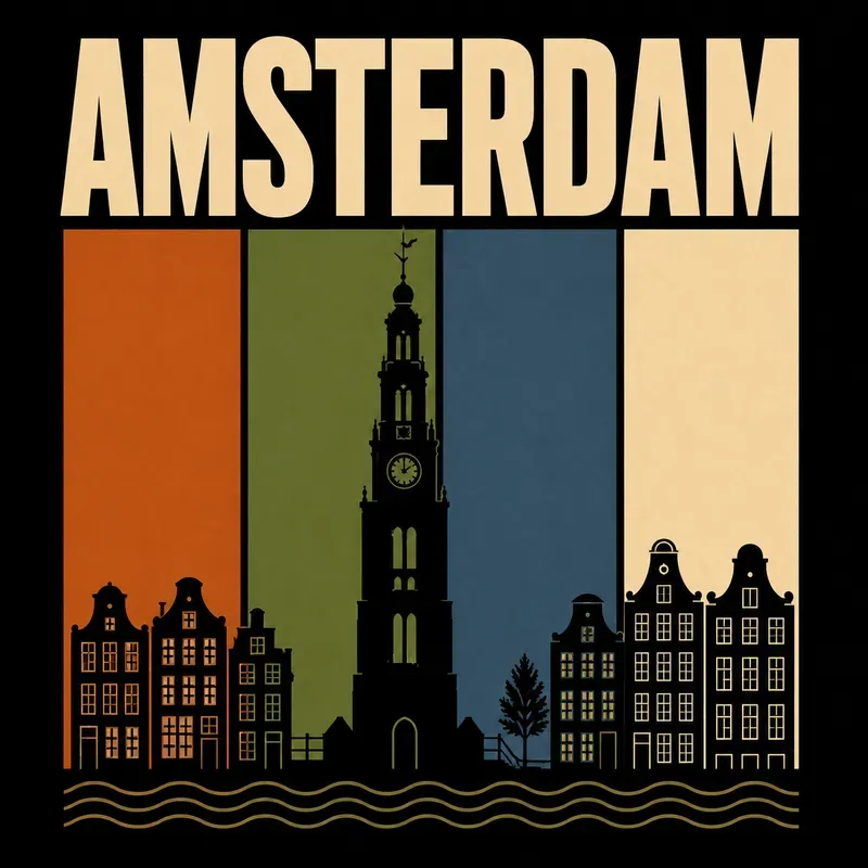 Retro Minimalist City Tshirt Designs