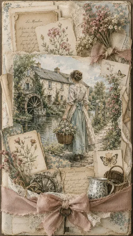French Mill Journaling Card Ephemera