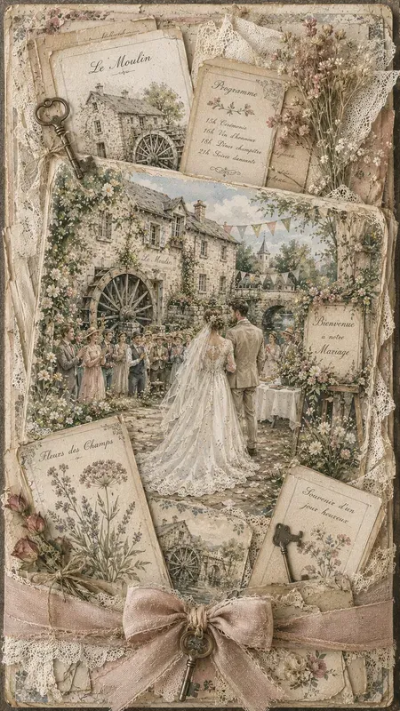 French Mill Journaling Card Ephemera