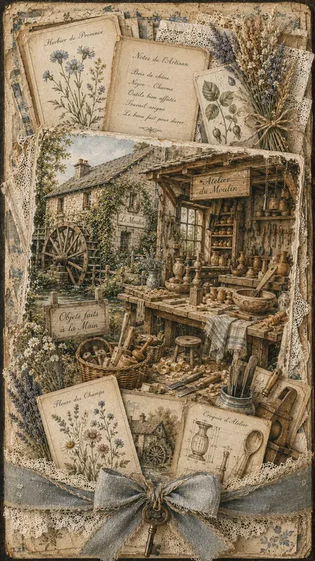 French Mill Journaling Card Ephemera