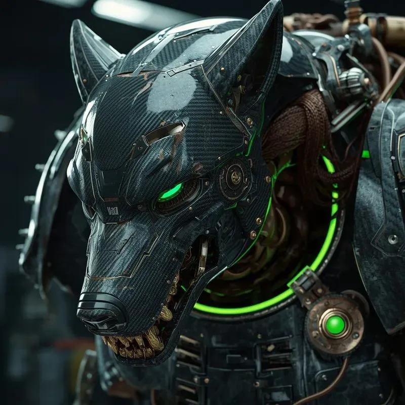 Hyperrealistic Scifi Mecha Robot Generative Art