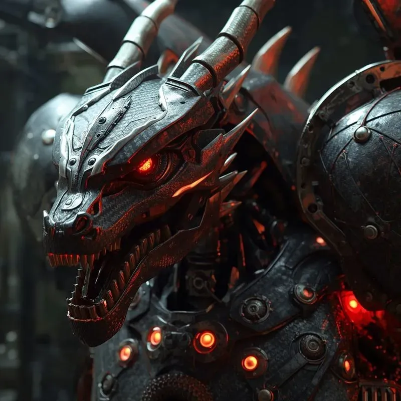 Hyperrealistic Scifi Mecha Robot Generative Art