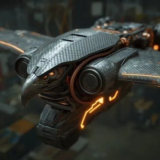 Hyperrealistic Scifi Mecha Robot Generative Art
