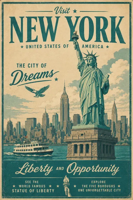 Retro Travel Poster Generator
