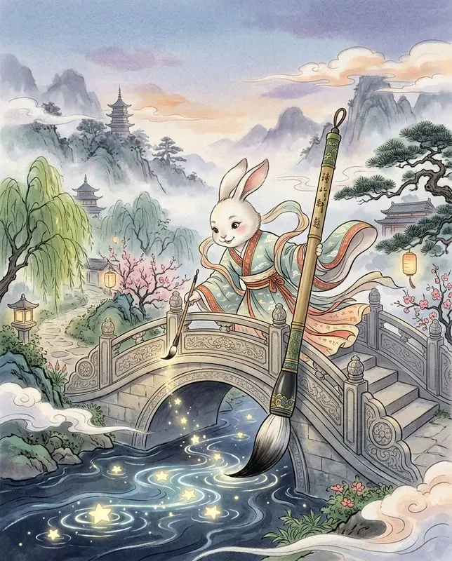 Whimsical Chinese Folk Tale Book Art