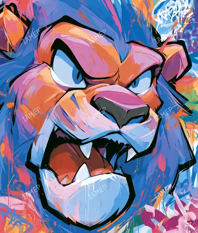 Graffiti Animal Rage Portraits